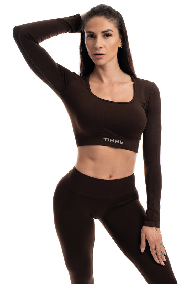 Crop top s dlouhým rukávem Seamless Skin 2.0 TIMME